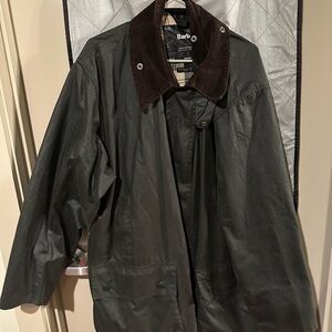 Barbour Green Waxed Border Jacket
